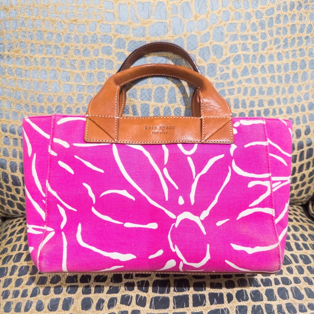 Excellent Vintage Kate Spade Floral Pink Handbag